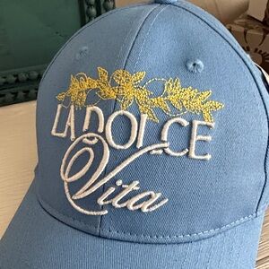 NWT La Dolce Vita Light Blue Baseball Cap from Anthropologie. Size ALL.